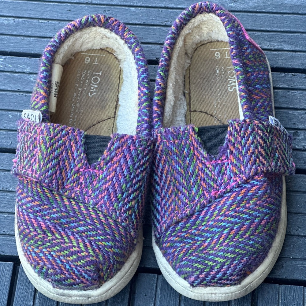 👶TOMS👶Classic - cute plaid Slip-On